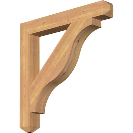 Ekena Millwork Funston Craftsman Smooth Bracket, Western Red Cedar, 3 1/2"W x 28"D x 28"H BKT04X28X28FST04SWR